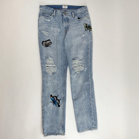 HUDSON Jeans, Light Blue, butterflies embroidered - Picture 6 of 8